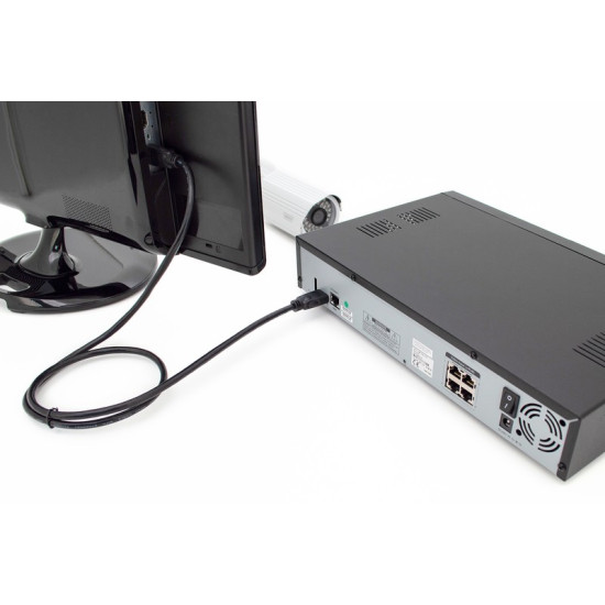 Kabel połączeniowy HDMI HighSpeed z Ethernetem 4K 60Hz UHD Typ HDMI A/HDMI A M/M czarny 5m
