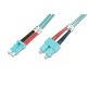 Patchcord światłowodowy FO LC-SC MM 50/125 OM3 duplex LSOH 1m