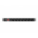 Listwa zasilajaca Rack PDU 1U 7x Schuko 2m 16A czarna 