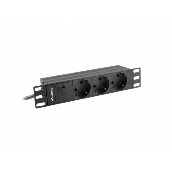 Listwa zasilająca Rack PDU 10 1U 3x Schuko 2m 16A czarna 