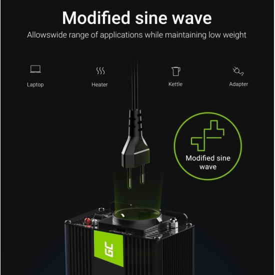 Przetwornica Napięcia Inwerter 12V na 230V 1000W/2000W Modyfikowana sinusoida