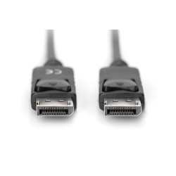 Kabel połączeniowy DisplayPort z zatrzaskami 1080p 60Hz FHD Typ DP/DP M/M czarny 2m