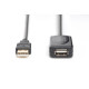 Przedłużacz/Extender USB 2.0 HighSpeed Typ USB A/USB A M/Ż aktywny, czarny 5m