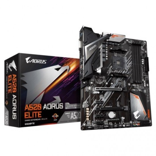 Płyta główna A520 AORUS ELITE AM4 4DDR4 HDMI/DVI M.2 ATX Płyta główna A520 AORUS ELITE AM4 4DDR4 HDMI/DVI M.2 ATX