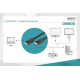 Kabel połączeniowy DisplayPort z zatrzaskami 8K 30Hz UHD Typ DP/DP M/M czarny 2m