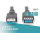 Kabel przedłużający USB 3.1 Gen.1 SuperSpeed 5Gbps Typ USB A/USB A M/Ż czarny 1,8m