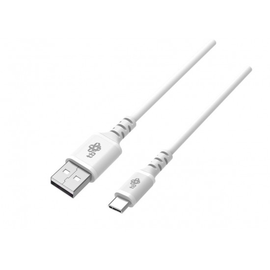 Kabel USB-USB C 1m silikonowy biały Quick Charge