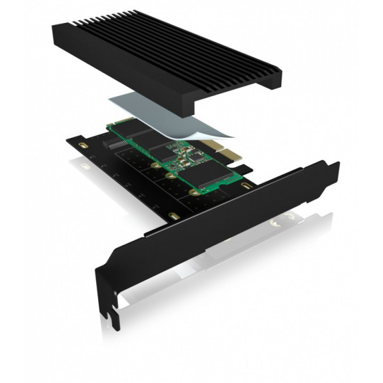 Karta PCI na M.2 SSD NVMe IB-PCI208-HS z radiatorem 