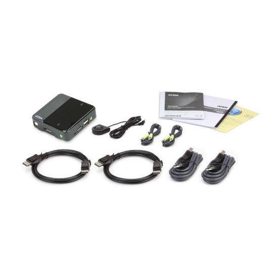 Przełącznik KVM 2-Port USB 4K DP/Audio