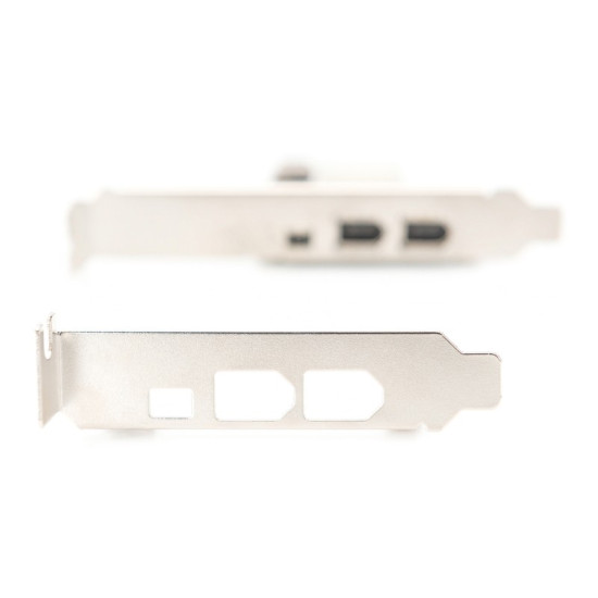 Karta/Kontroler Firewire (400) PCI Exp., 2xZew. 1xZew.(Mini) IEEE1394a 6pin+Mini,Low Profile,VT6308P