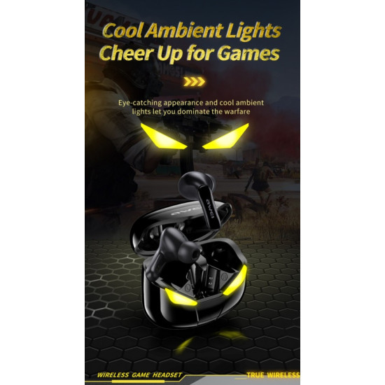 Słuchawki Bluetooth 5.0 T35 TWS + Stacja dokująca -Dla Graczy- czarne