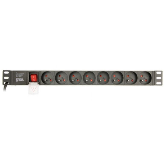 Listwa zasilająca rack 8 x French socket/3m 