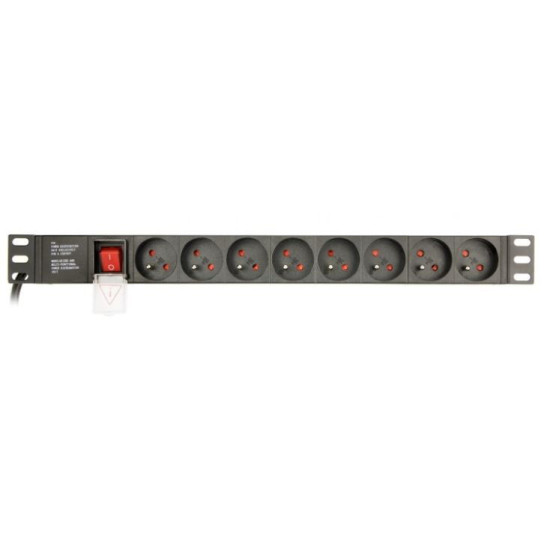 Listwa zasilająca rack 8 x French socket/3m 