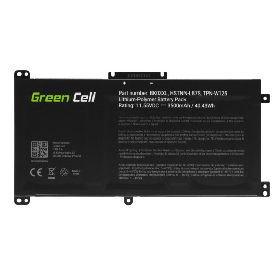 Bateria do notebooka HP BK03XL 11.55V 3500mAh