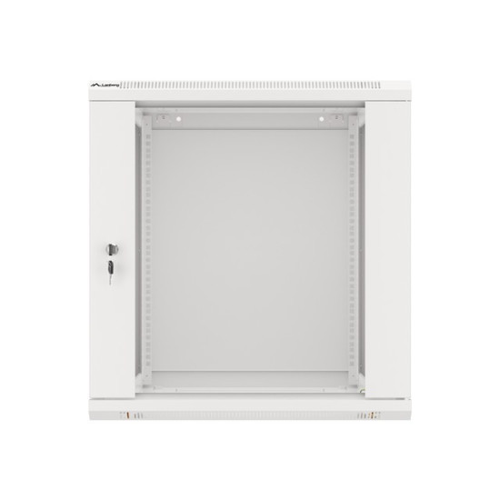 Szafa instalacyjna wisząca 19' 12U 600X600mm szara (drzwi       szklane)