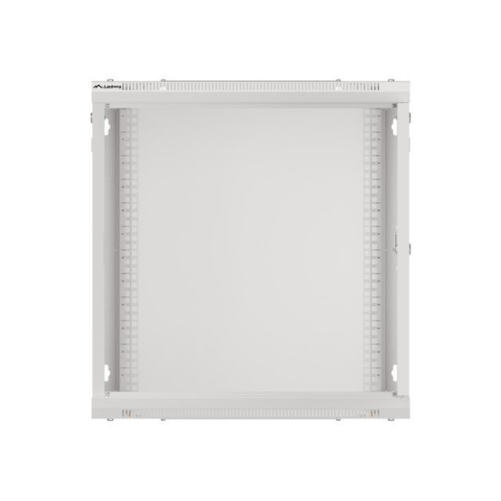 Szafa instalacyjna wisząca 19' 12U 600X600mm szara (drzwi       szklane)