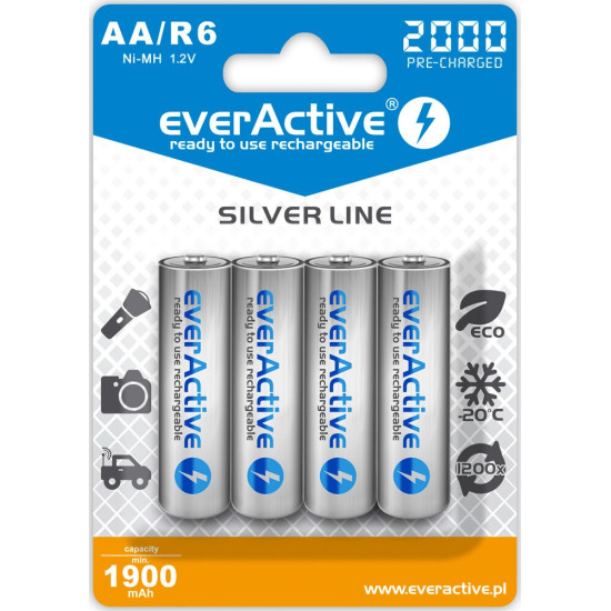 Akumulatory paluszki R6/AA 2000 mAH, blister 4 szt.