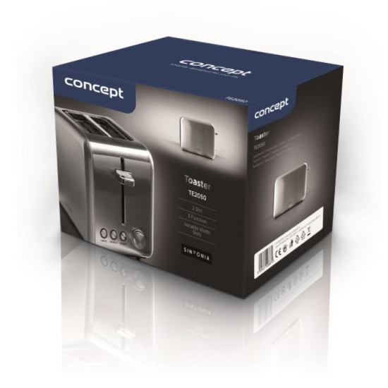 Toster TE2050 inox SINFONIA 