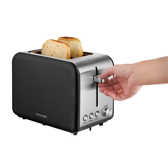 Toster TE2052 inox czarny 