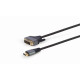 Kabel HDMI do DVI w oplocie 1.8m pozłacane końcówki 