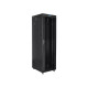 Szafa instalacyjna rack stojąca 19 42U 600x800 czarna, drzwi szklane lcd (Flat pack)