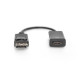 Kabel adapter DisplayPort z zatrzaskiem 1080p 60Hz FHD Typ DP/HDMI A M/Ż czarny 0,2m