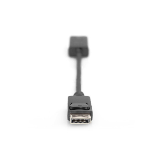 Kabel adapter DisplayPort z zatrzaskiem 1080p 60Hz FHD Typ DP/HDMI A M/Ż czarny 0,2m