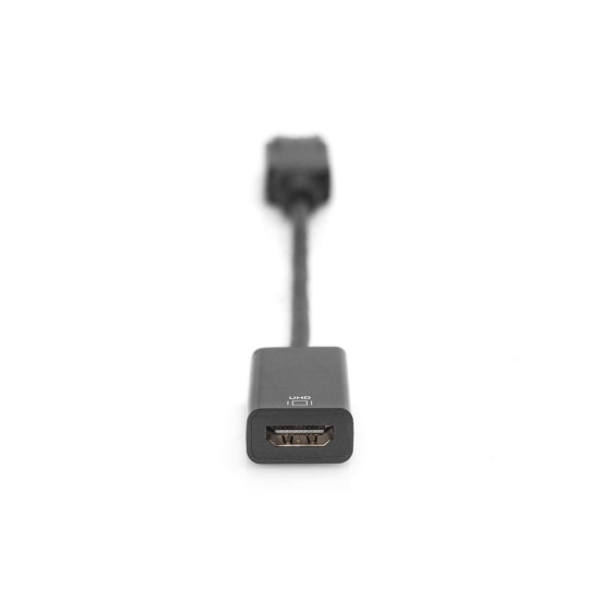 Kabel adapter DisplayPort z zatrzaskiem 1080p 60Hz FHD Typ DP/HDMI A M/Ż czarny 0,2m