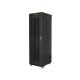 Szafa instalacyjna rack stojąca 19 42U 600x800 czarna, drzwi perforowane lcd (flat pack) 