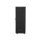 Szafa instalacyjna rack stojąca 19 42U 600x800 czarna, drzwi perforowane lcd (flat pack) 