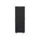 Szafa instalacyjna rack stojąca 19 42U 600x800 czarna, drzwi perforowane lcd (flat pack) 