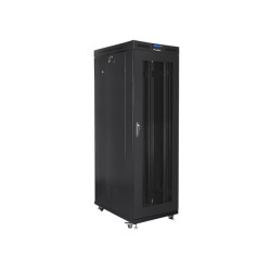 Szafa instalacyjna rack stojąca 19 42U 800x1000 czarna, drzwi perforowane LCD (Flat pack)