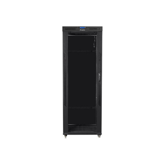 Szafa instalacyjna rack stojąca 19 42U 800x800 czarna, drzwi szklane LCD (Flat pack)