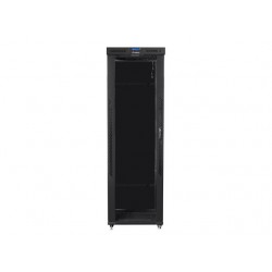 Szafa instalacyjna rack stojąca 19 47U 800x1000 czarna, drzwi szklane LCD (Flat pack)