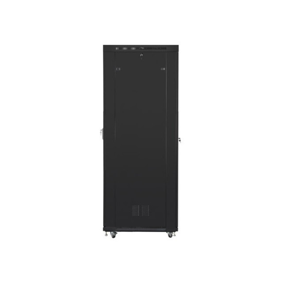 Szafa instalacyjna rack stojąca 19 47U 800x1000 czarna, drzwi szklane LCD (Flat pack)