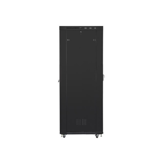 Szafa instalacyjna rack stojąca 19 47U 800x1000 czarna, drzwi szklane LCD (Flat pack)