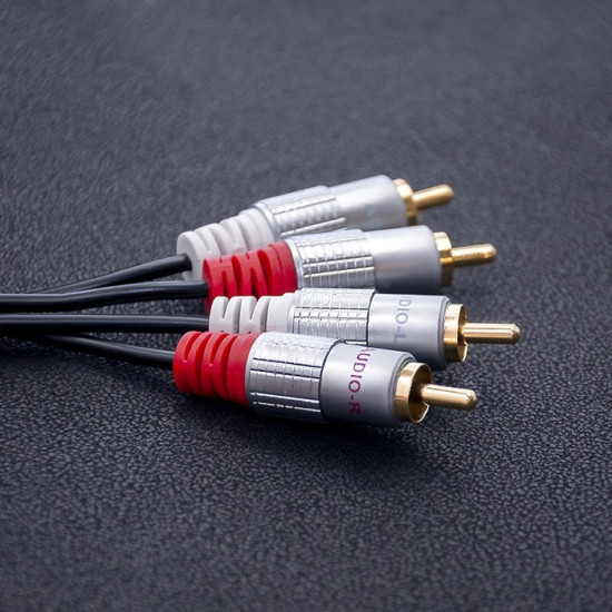 Kabel 2xRCA męski / 2xRCA męski | 3m | czarny 