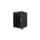 Szafa instalacyjna Rack stojąca 19 15U 600X600 czarna, drzwi sklane (flat pack)