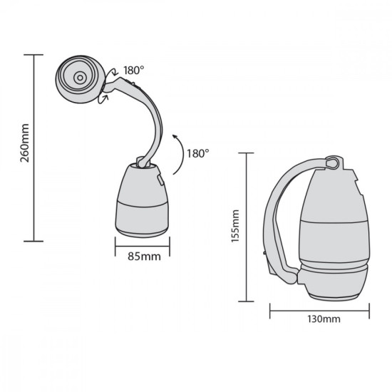 Lampa LED 3w1 latarka kempingowa biurkowa MCE294 