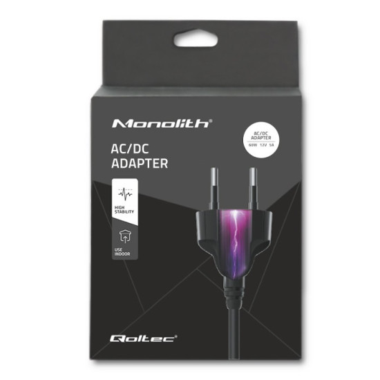 Zasilacz desktopowy 60W | 12V | 5A | 5.5*2.1 |+kabel zasilajcy 