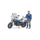 Scrambler Ducati Motocykl z policjantem
