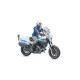 Scrambler Ducati Motocykl z policjantem