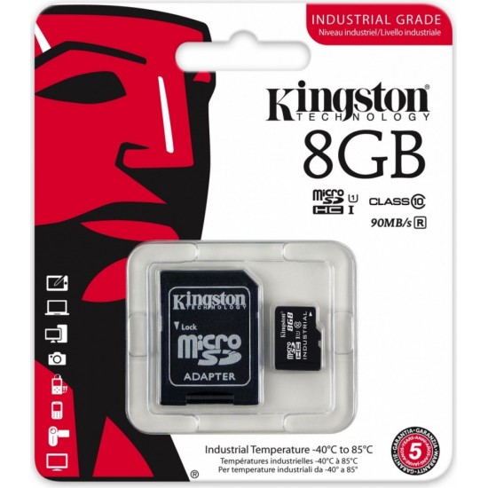 Karta microSD  8GB CL10 UHS-I Industrial 