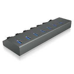 IB-HUB1701-C3 7xUSB Type-A, włącznik/wyłącznik dla każdego USB portu 