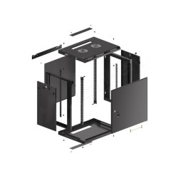 Szafa wisząca 19 12U 600x450 cz WF01-6412-00B