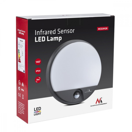 Lampa LED z czujnikiem ruchu MCE291 GR 