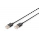 Kabel połączeniowy USB 2.0 HighSpeed Typ USB A/USB A M/M czarny 1m