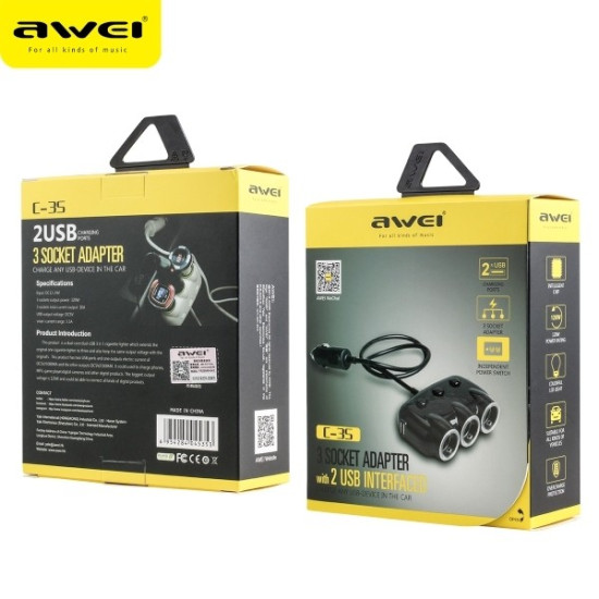 Rogałęziacz gniazda zapalniczki C-35 