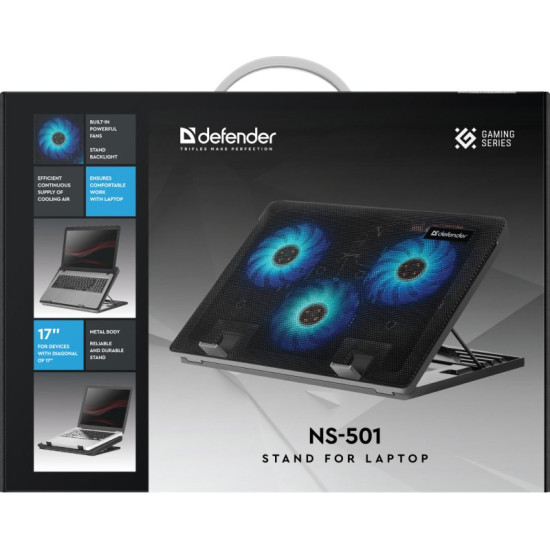 Podstawka chłodząca pod laptopa NS-501 metalowa 15.6