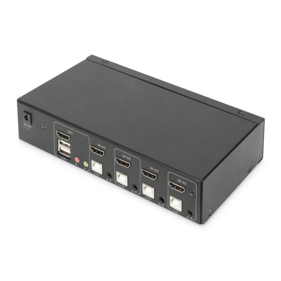 Przełącznik KVM 4 portowy HDMI, 4K 30Hz